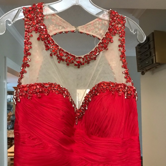 Red Ball Gown Prom Dress - Picture 3 of 5